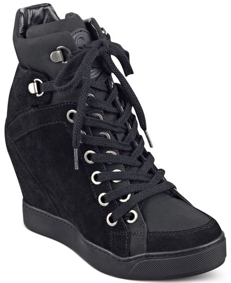 womens black wedge sneakers .